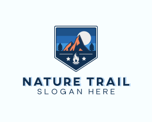 Outdoor Mountain Camp logo design