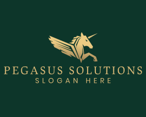 Mythical Unicorn Pegasus logo