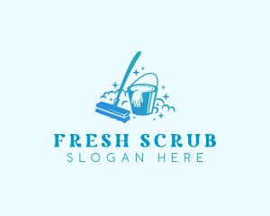 Bucket Brush Mop Cleaning logo