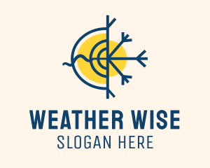 Snowflake Sun Weather logo