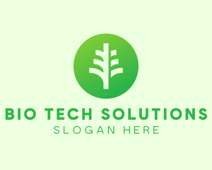 Round Eco Tree logo design