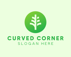 Round Eco Tree logo design