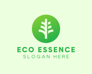 Round Eco Tree logo