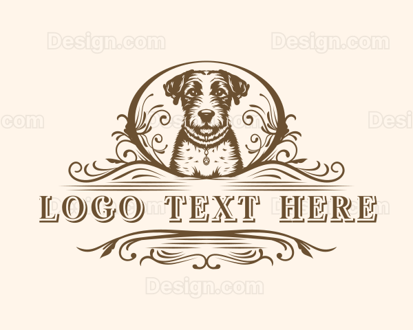 Dog Pet Grooming Logo