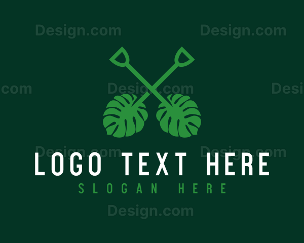 Tropical Leaf Shovel Logo