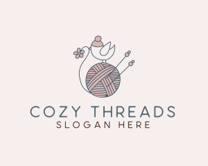 Cute Bird Crochet  logo design