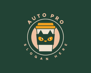 Cat Feline Coffee Logo