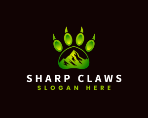 Outdoor Mountain Paw logo design