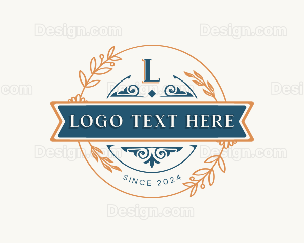 Elegant Floral Ornament Logo