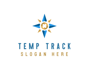 Location Tracking Compass logo design