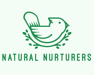 Nature Finch Bird logo design