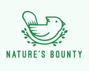 Nature Finch Bird logo design