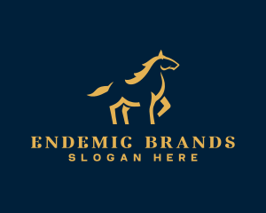 Horse Luxury Minimal  logo design