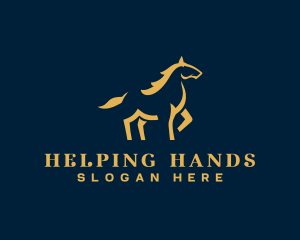 Horse Luxury Minimal  logo design