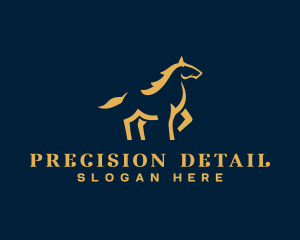 Horse Luxury Minimal  logo design