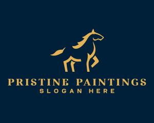 Horse Luxury Minimal  logo design