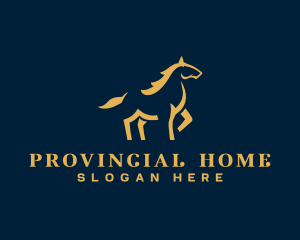 Horse Luxury Minimal  logo design