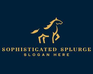 Horse Luxury Minimal  logo design