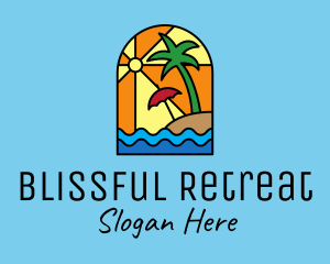 Tropical Beach Resort Mosaic  logo