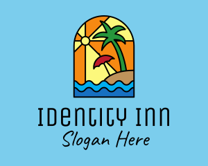 Tropical Beach Resort Mosaic  logo design