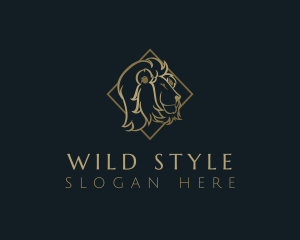 Premium Wild Lion logo design