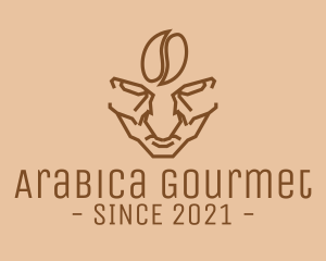 Brown Coffee Bean Barista logo