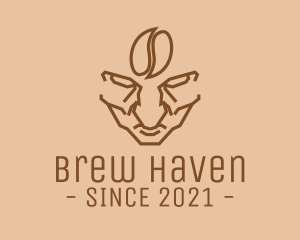 Brown Coffee Bean Barista logo