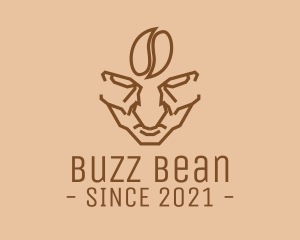 Brown Coffee Bean Barista logo design