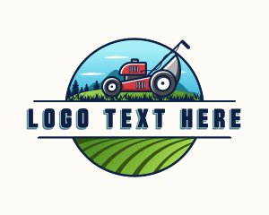 Lawn Mower Landscaping logo