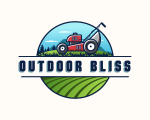 Lawn Mower Landscaping logo design