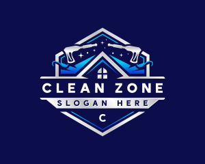 Pressure Washing Maintenance Cleaning logo design