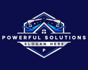 Pressure Washing Maintenance Cleaning logo design