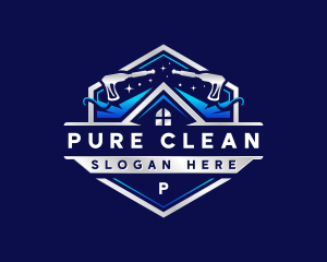 Pressure Washing Maintenance Cleaning logo design