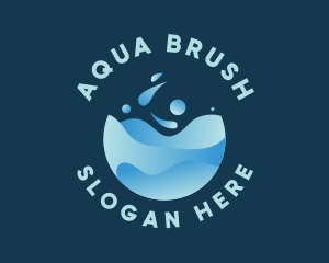 Clean Water Splash logo design