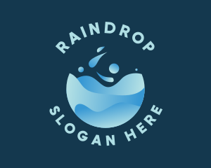 Clean Water Splash logo design