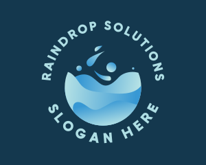 Clean Water Splash logo design