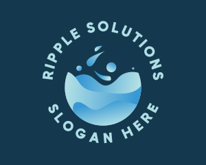 Clean Water Splash logo design