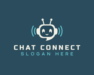 Cute Messaging Robot logo