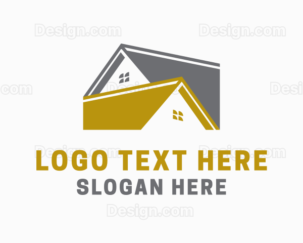 House Construction Roofing Logo