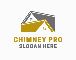 House Construction Roofing  logo design