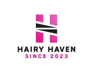 Geometric Pink H logo design