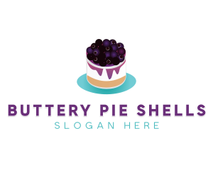 Blueberry Cheesecake Dessert logo design