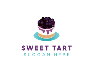 Blueberry Cheesecake Dessert logo design