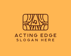 Brown Musical Theatre Stage logo design