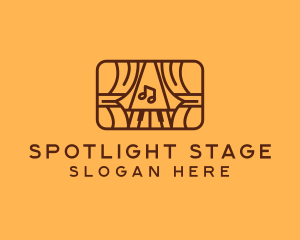 Brown Musical Theatre Stage logo design