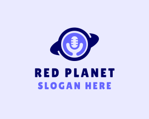 Planet Microphone Podcast  logo design