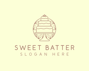 Sweet Wedding Cake   logo design