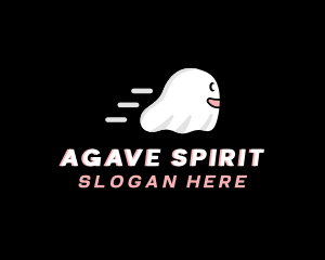 Fast Spooky Ghost logo design