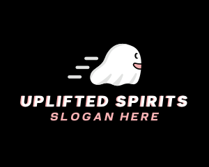 Fast Spooky Ghost logo design