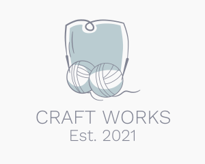 Crochet Hook Yarn Handicraft logo design